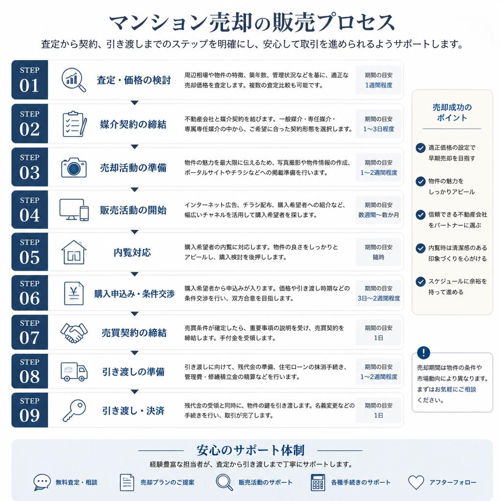 販売プロセスの具体的な流れ