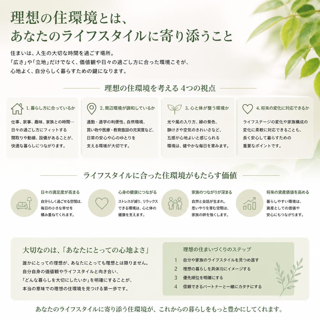 理想の住環境とは？