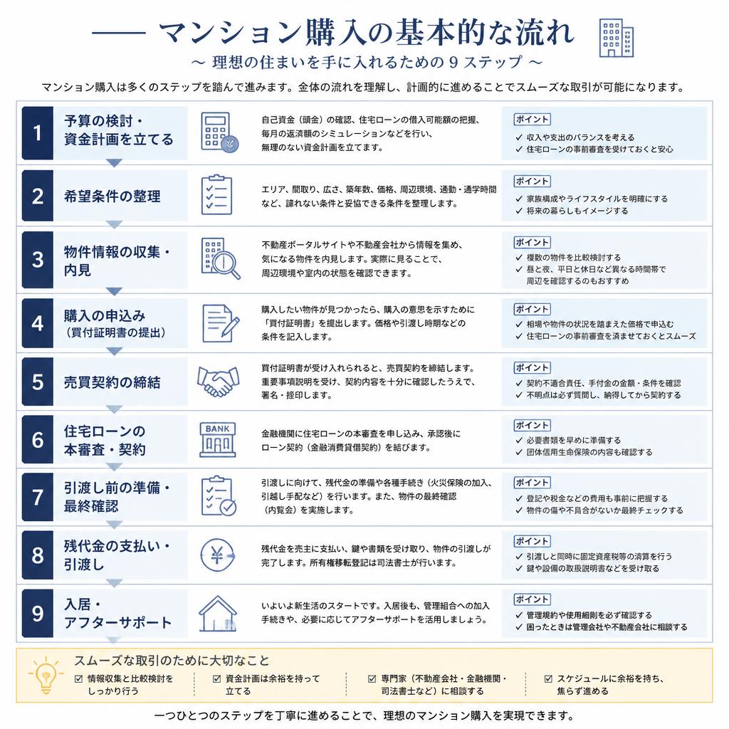 マンション購入の流れ